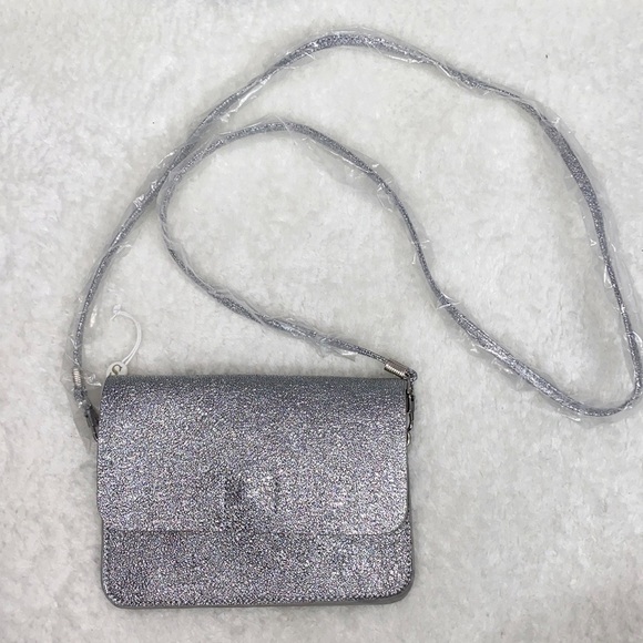 Anthropologie Handbags - Anthropologie shiraleah silver crossbody bag NWT